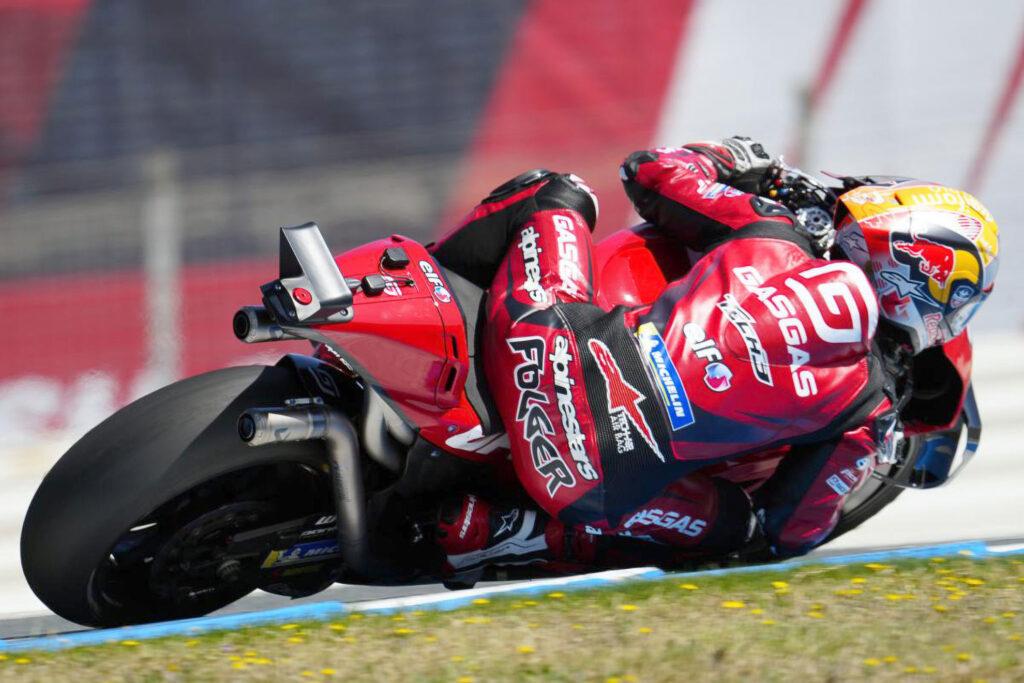 Folger durante su segunda carrera con una RC16, el GP de España de abril, donde terminó fuera de los puntos.