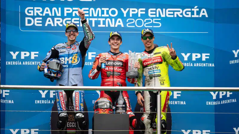 Fotografía podio MotoGP Argentina 2025